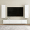 vidaXL - Tv-meubel - 30,5x30x110 - cm - bewerkt - hout - hoogglans - wit