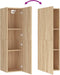 vidaXL - Tv-meubel - 30,5x30x110 - cm - bewerkt - hout - sonoma - eikenkleurig