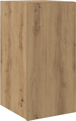 vidaXL - Tv-meubel - 30,5x30x60 - cm - bewerkt - hout - artisanaal - eikenkleurig