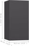 vidaXL - Tv-meubel - 30,5x30x60 - cm - bewerkt - hout - grijs