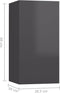 vidaXL - Tv-meubel - 30,5x30x60 - cm - bewerkt - hout - hoogglans - grijs