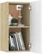 vidaXL - Tv-meubel - 30,5x30x60 - cm - bewerkt - hout - wit - en - sonoma - eikenkleurig