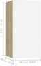 vidaXL - Tv-meubel - 30,5x30x60 - cm - bewerkt - hout - wit - en - sonoma - eikenkleurig