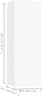 vidaXL - Tv-meubel - 30,5x30x90 - cm - bewerkt - hout - wit