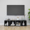 vidaXL - Tv-meubel - 37x35x37 - cm - bewerkt - hout - hoogglans - grijs