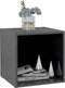 vidaXL - Tv-meubel - 37x35x37 - cm - bewerkt - hout - hoogglans - grijs