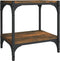 vidaXL - Tv-meubel - 40x33x41 - cm - bewerkt - hout - en - staal - gerookt - eikenkleur