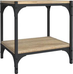 vidaXL - Tv-meubel - 40x33x41 - cm - bewerkt - hout - en - staal - sonoma - eikenkleurig
