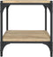 vidaXL - Tv-meubel - 40x33x41 - cm - bewerkt - hout - en - staal - sonoma - eikenkleurig