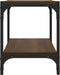 vidaXL - Tv-meubel - 40x33x41 - cm - bewerkt - hout - en - staal - bruin - eikenkleur