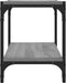 vidaXL - Tv-meubel - 40x33x41 - cm - bewerkt - hout - en - staal - grijs - sonoma - eiken