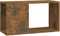 vidaXL - Tv-meubel - 60x24x32 - cm - bewerkt - hout - gerookt - eikenkleurig