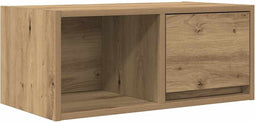 vidaXL - TV-meubel - 60x31x25,5 - cm - bewerkt - hout - artisanaal - eikenkleur