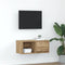 vidaXL - TV-meubel - 60x31x25,5 - cm - bewerkt - hout - artisanaal - eikenkleur