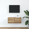 vidaXL - TV-meubel - 60x31x25,5 - cm - bewerkt - hout - artisanaal - eikenkleur
