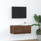 vidaXL - TV-meubel - 60x31x25,5 - cm - bewerkt - hout - bruin - eikenkleur