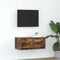 vidaXL - TV-meubel - 60x31x25,5 - cm - bewerkt - hout - gerookt - eikenkleurig