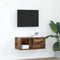 vidaXL - TV-meubel - 60x31x25,5 - cm - bewerkt - hout - gerookt - eikenkleurig