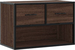 vidaXL - Tv-meubel - 60x31x39,5 - cm - bewerkt - hout - metaal - bruin - eikenkleurig