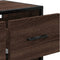 vidaXL - Tv-meubel - 60x31x39,5 - cm - bewerkt - hout - metaal - bruin - eikenkleurig
