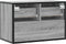 vidaXL - Tv-meubel - 60x31x39,5 - cm - bewerkt - hout - metaal - grijs - sonoma - eiken