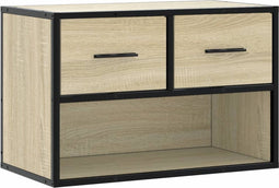 vidaXL - Tv-meubel - 60x31x39,5 - cm - bewerkt - hout - metaal - sonoma - eikenkleurig