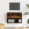 vidaXL - Tv-meubel - 60x31x39,5 - cm - bewerkt - hout - metaal - gerookt - eikenkleur
