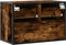 vidaXL - Tv-meubel - 60x31x39,5 - cm - bewerkt - hout - metaal - gerookt - eikenkleur