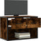 vidaXL - Tv-meubel - 60x31x39,5 - cm - bewerkt - hout - metaal - gerookt - eikenkleur