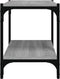 vidaXL - Tv-meubel - 60x33x41 - cm - bewerkt - hout - en - staal - grijs - sonoma - eiken