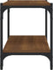 vidaXL - Tv-meubel - 60x33x41 - cm - bewerkt - hout - en - staal - bruin - eikenkleur
