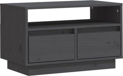 vidaXL - Tv-meubel - 60x35x37 - cm - massief - grenenhout - grijs