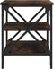 vidaXL - Tv-meubel - 60x40x50 - cm - bewerkt - hout - gerookt - eikenkleurig