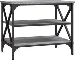 vidaXL - Tv-meubel - 60x40x50 - cm - bewerkt - hout - grijs - sonoma - eikenkleurig