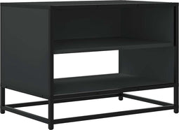 vidaXL - Tv-meubel - 61x40x46 - cm - bewerkt - hout - en - metaal - zwart