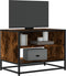 vidaXL - Tv-meubel - 61x40x46 - cm - bewerkt - hout - metaal - gerookt - eikenkleurig