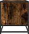 vidaXL - Tv-meubel - 61x40x46 - cm - bewerkt - hout - metaal - gerookt - eikenkleurig
