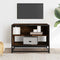 vidaXL - Tv-meubel - 61x40x46 - cm - bewerkt - hout - metaal - gerookt - eikenkleurig