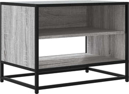 vidaXL - Tv-meubel - 61x40x46 - cm - bewerkt - hout - metaal - grijs - sonoma - eiken