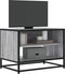vidaXL - Tv-meubel - 61x40x46 - cm - bewerkt - hout - metaal - grijs - sonoma - eiken