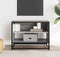 vidaXL - Tv-meubel - 61x40x46 - cm - bewerkt - hout - metaal - grijs - sonoma - eiken