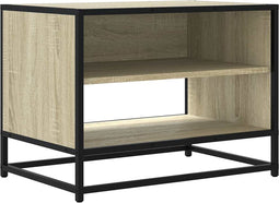 vidaXL - Tv-meubel - 61x40x46 - cm - bewerkt - hout - metaal - sonoma - eikenkleurig
