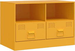 vidaXL - Tv-meubel - 67x39x44 - cm - staal - mosterdgeel