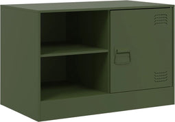 vidaXL - Tv-meubel - 67x39x44 - cm - staal - olijfgroen