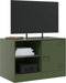 vidaXL - Tv-meubel - 67x39x44 - cm - staal - olijfgroen