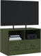 vidaXL - Tv-meubel - 67x39x44 - cm - staal - olijfgroen