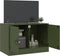 vidaXL - Tv-meubel - 67x39x44 - cm - staal - olijfgroen