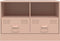 vidaXL - Tv-meubel - 67x39x44 - cm - staal - roze