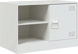 vidaXL - Tv-meubel - 67x39x44 - cm - staal - wit
