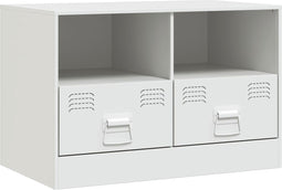 vidaXL - Tv-meubel - 67x39x44 - cm - staal - wit